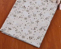HKM-520467 Kapok Printed Cotton and Hemp Blend Fabric for Home Decor and Crafts - 10m Red and White