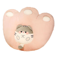 HKM-520595 Cat Claw Plush Cushion - Flower and Paw Series, 50x50cm & 55x50cm, Soft PP Cotton Filling