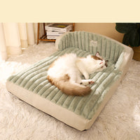 HKM-520595 Cozy Polyester Sleeping Pad for Cats and Dogs in Green - Multiple Sizes Available