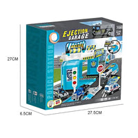 HKM-520595 Ejection Garage Parking Lot Set with Die Cast Cars for Kids Ages 2-7