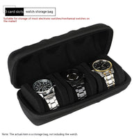 HKM-520659 Portable Mechanical Watch Storage Bag - Waterproof Hard Case with Detachable Padding and Velvet Lining