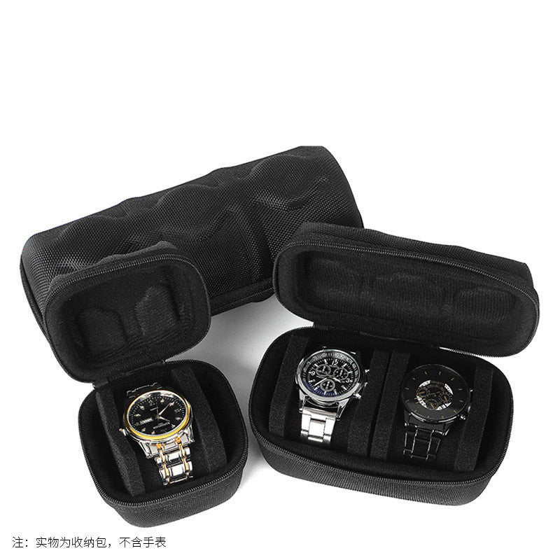 HKM-520659 Portable Mechanical Watch Storage Bag - Waterproof Hard Case with Detachable Padding and Velvet Lining