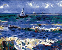 HKM-520787 DIY Digital Oil Painting Kit - Paint By Numbers - Van Gogh Starry Night Over the Rhone - 40x50 cm