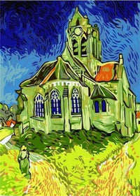 HKM-520787 DIY Digital Oil Painting Kit - Paint By Numbers - Van Gogh Starry Night Over the Rhone - 40x50 cm