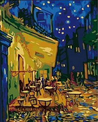 HKM-520787 DIY Digital Oil Painting Kit - Paint By Numbers - Van Gogh Starry Night Over the Rhone - 40x50 cm