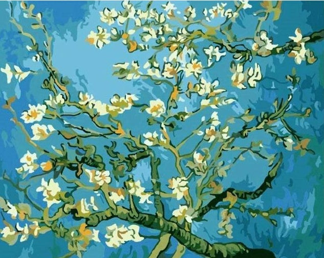 HKM-520787 DIY Digital Oil Painting Kit - Paint By Numbers - Van Gogh Starry Night Over the Rhone - 40x50 cm