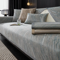 HKM-520787 Ice Silk Sofa Cushion Slipcover in Solid Colors - Various Sizes Available