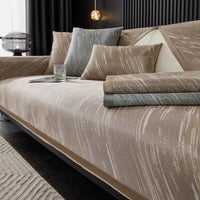 HKM-520787 Ice Silk Sofa Cushion Slipcover in Solid Colors - Various Sizes Available