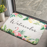 HKM-520851 Cartoon Plant and Flower Design Non-slip Flannel Carpet for Bedroom and Bathroom