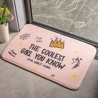 HKM-520851 Cartoon Plant and Flower Design Non-slip Flannel Carpet for Bedroom and Bathroom