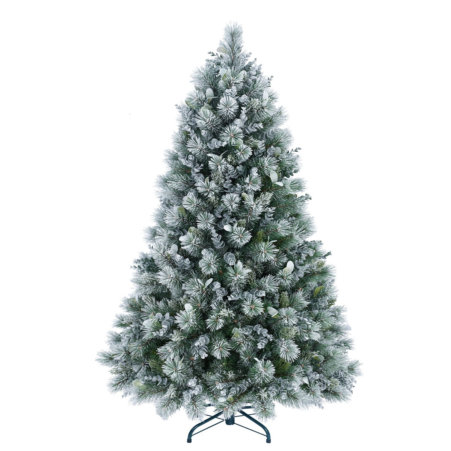 HKM-520915 4FT Snow Flocked Artificial Christmas Tree with 404 Realistic PE Tips for Home and Office Decor