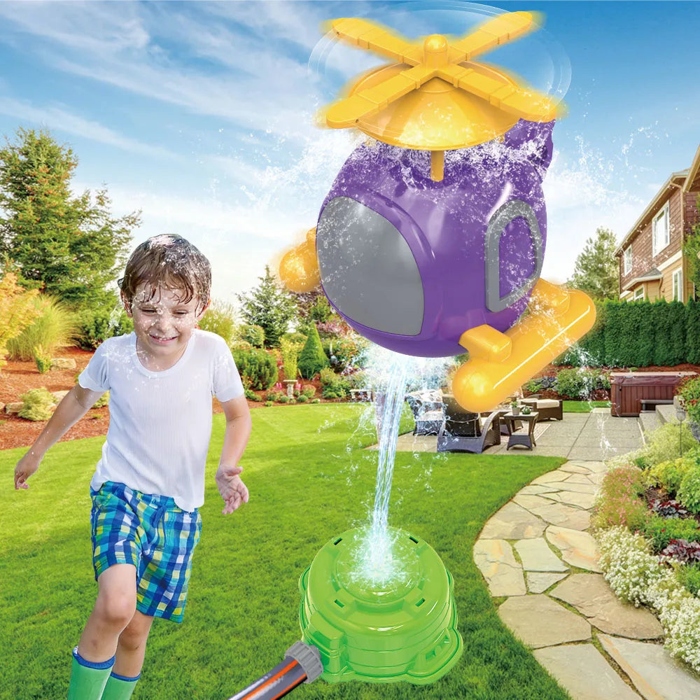 HKM-521043 Kids Outdoor Water Sprinkler Rocket Launcher Toy for Summer Fun