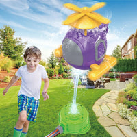 HKM-521043 Kids Outdoor Water Sprinkler Rocket Launcher Toy for Summer Fun