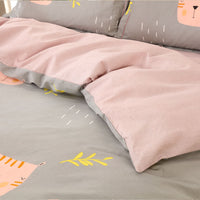 HKM-521107 Cotton Four-Piece Bedding Set with Luxurious Silk-Like Finish