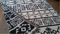 HKM-521171 Geometric Cotton Throw Blanket for Cozy Comfort