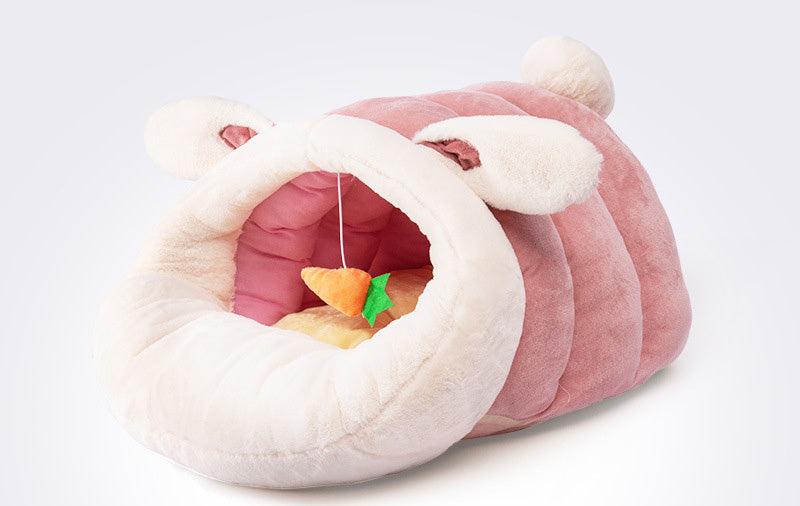 HKM-521171 Soft Cat Bed Mat Sleeping Bag Cat House Wicker Dog Bed Basket
