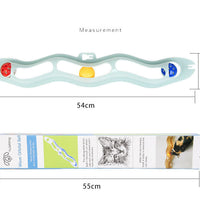 HKM-521235 Wavy Pet Sucker Track Ball Cat Toy Adhesive Glass Wall Cat Supplies