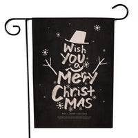 HKM-521555 Santa Claus Garden Flag for Holiday Decorations - 30x45cm Linen Festival Flag