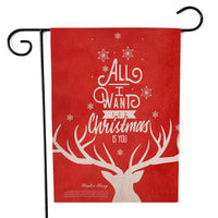 HKM-521555 Santa Claus Garden Flag for Holiday Decorations - 30x45cm Linen Festival Flag