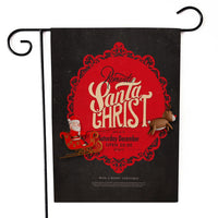 HKM-521555 Santa Claus Garden Flag for Holiday Decorations - 30x45cm Linen Festival Flag
