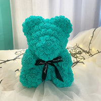 HKM-521619 Customizable Plush Rose Teddy Bear Gift with Heart Box, Soft Foam Roses, 25-70cm, Ideal for Valentine's and Mother's Day