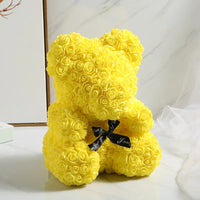 HKM-521619 Customizable Plush Rose Teddy Bear Gift with Heart Box, Soft Foam Roses, 25-70cm, Ideal for Valentine's and Mother's Day