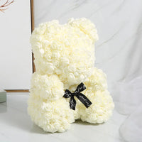 HKM-521619 Customizable Plush Rose Teddy Bear Gift with Heart Box, Soft Foam Roses, 25-70cm, Ideal for Valentine's and Mother's Day