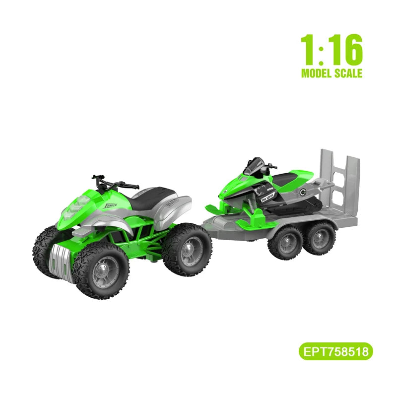 HKM-521747 Friction-Powered 1:16 Scale Motorcycle Toy with Lights and Sound for Kids