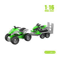 HKM-521747 Friction-Powered 1:16 Scale Motorcycle Toy with Lights and Sound for Kids