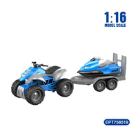 HKM-521747 Friction-Powered 1:16 Scale Motorcycle Toy with Lights and Sound for Kids