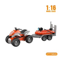 HKM-521747 Friction-Powered 1:16 Scale Motorcycle Toy with Lights and Sound for Kids