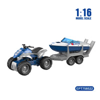 HKM-521747 Friction-Powered 1:16 Scale Motorcycle Toy with Lights and Sound for Kids