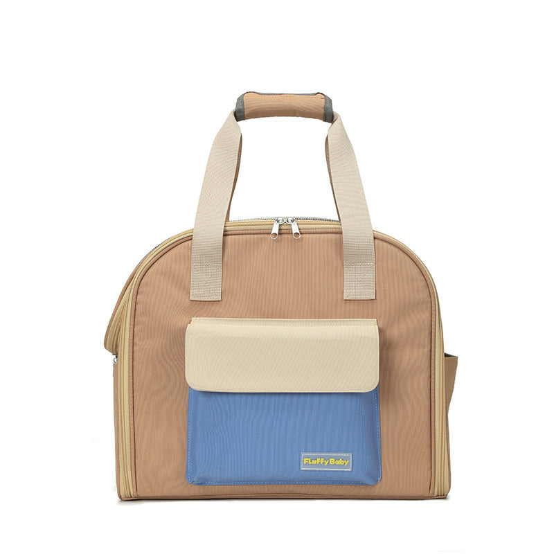HKM-521811 Pet Travel Backpack with Pull-Rod Design, Foldable 50-60L Bag in Gray, Pink, and Khaki