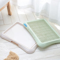 HKM-521939 Indoor Puppy Potty Tray - Eco-Friendly PP Material, Antibacterial Design - 47x34x5cm, Pink/Light Green/Blue