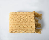 HKM-521939 Sofa Bed Blanket Cover - Modern Polyester Towel Blanket, 130x160cm, Winter Colors Available