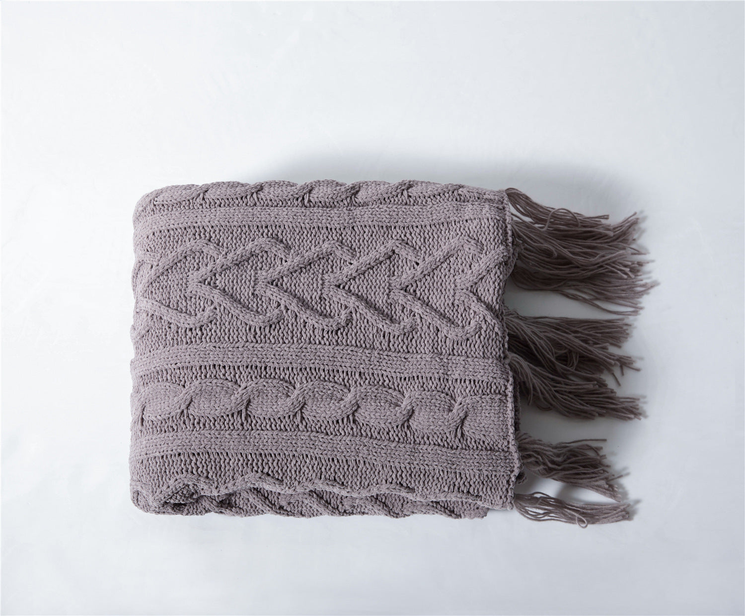 HKM-521939 Sofa Bed Blanket Cover - Modern Polyester Towel Blanket, 130x160cm, Winter Colors Available