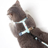 HKM-522131 Adjustable Cat Leash - Nylon Rope in Water Red, Sky Blue, Royal Blue, Lake Green, Denim Blue