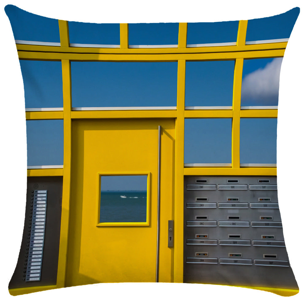 KTX-522323 Morandi Abstract Plush Pillowcase for Living Room, Bedroom, and More