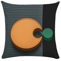 HKM-522323 Morandi Abstract Plush Pillowcase for Living Room, Bedroom, and More