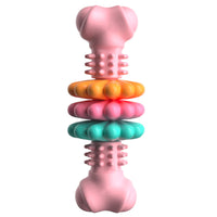 HKM-522387 Dog Chew Toy Dog Bone Type Dogs Teeth Cleaning Toys Indestructible TPR Bone Chewing Bite Resistant Teething Toys Pet Products