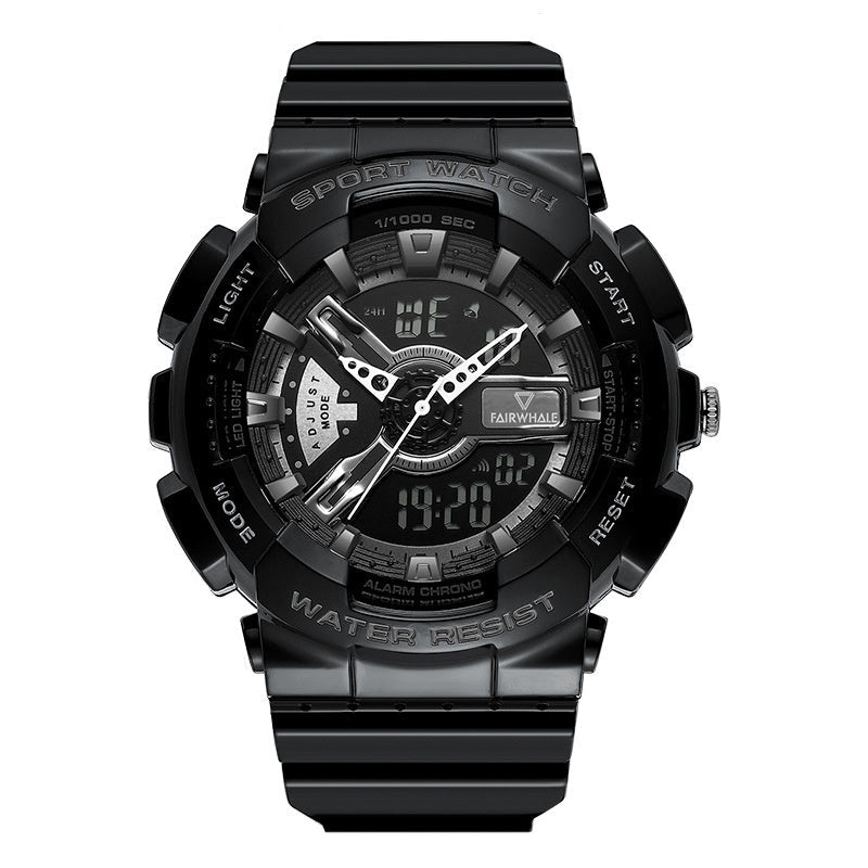 HKM-522451 Men's Electronic Fashion Watch with Alarm, Chronograph, 50m Water Resistance, and Rubber Strap