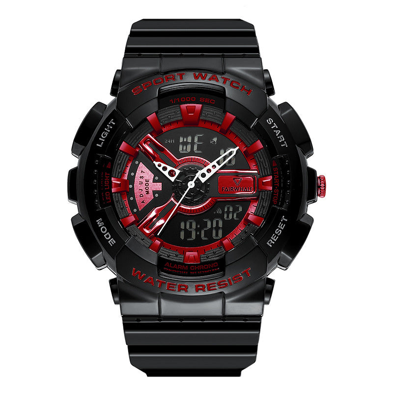 HKM-522451 Men's Electronic Fashion Watch with Alarm, Chronograph, 50m Water Resistance, and Rubber Strap