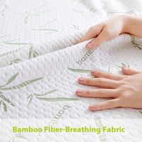 HKM-522771 Bamboo Fiber Air Layer Jacquard Waterproof Mattress Protector with Plant and Flower Design