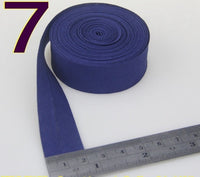 HKM-522771 Cotton Bias Tape with Miter-Cut Edging - 20mm Wide, 5m Length, Available in 34 Colors