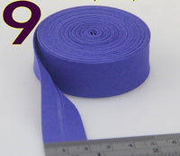 HKM-522771 Cotton Bias Tape with Miter-Cut Edging - 20mm Wide, 5m Length, Available in 34 Colors