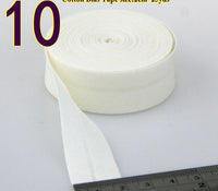 HKM-522771 Cotton Bias Tape with Miter-Cut Edging - 20mm Wide, 5m Length, Available in 34 Colors