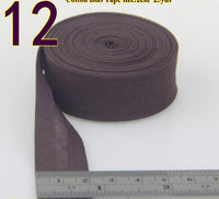 HKM-522771 Cotton Bias Tape with Miter-Cut Edging - 20mm Wide, 5m Length, Available in 34 Colors