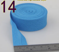 HKM-522771 Cotton Bias Tape with Miter-Cut Edging - 20mm Wide, 5m Length, Available in 34 Colors