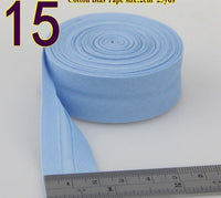 HKM-522771 Cotton Bias Tape with Miter-Cut Edging - 20mm Wide, 5m Length, Available in 34 Colors
