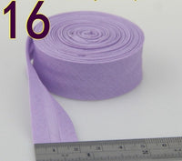 HKM-522771 Cotton Bias Tape with Miter-Cut Edging - 20mm Wide, 5m Length, Available in 34 Colors